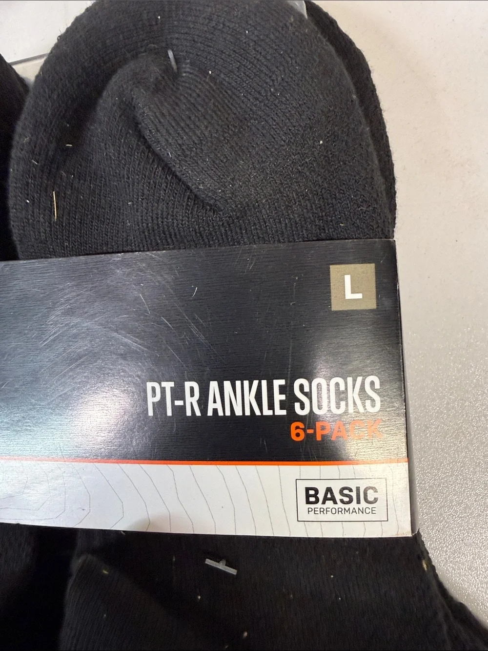 5.11 TACTICAL Men's PT-R Basic Ankle Socks (6-Pack) Size L in Black